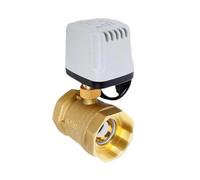 1/2" 3/4" 1" 2" IP65 Waterproof Motorized Ball Valve 3-Wire 2 Control Brass Ball Valve Big Tq Metal Motor(1-1/4",220VAC_CR04)
