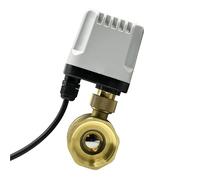 1/2" 3/4" 1" 2" IP65 Waterproof Motorized Ball Valve 3-Wire 2 Control Brass Electric Big Metal Motor(220VAC-CR03,1.25 Inch)
