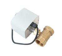 1/2" 3/4" 1" 2" Motorized Ball Valve 3-Wire 2 Control AC24V AC220V DC12V DC24V Brass Electric(OneSize,220VAC-CR03)