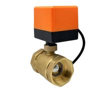 1/2" 3/4" 1" 2" Motorized Ball Valve 3-Wire 2 Control Brass Electric Ball Valve for Water/Oil/Liquid 220V 12V 24V(220vac-cr02,DN40)