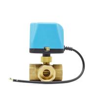 1/2" 3/4" 1" 2" Three Way 220V 12V 24V 2-Wire Brass Electric Ball Valve Normally Closed Motorized Ball Valve(12VDC-Normally Open,0.75 Inch)