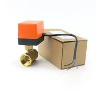 1/2" 3/4" 1" Brass 2-way Motorized Ball Valve DN15/DN20/DN25 Three-Wire two-control Electric Solenoid Valve 220V AC 12V DC(1",220VAC)