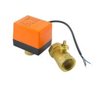 1/2" 3/4" 1" Brass 2-Way Motorized Ball Valve DN15/DN20/DN25 Three-Wire Two-Control Electric Solenoid Valve 220V AC 12V DC 24V(1/2",DC12-24V_3 Wire - 2 Point)