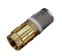 1/2" 3/4" 1" Brass w/Filter Anti Backflow One-Way Irrigation Pipeline Self-Priming Pump Water Flow Control Adapter(1I2 Inch with Filter)