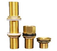1/2" 3/4" 1" BSP Male Brass Water Tank Bulkhead Pipe Fitting Connector Coupler Adapter Home Garden Hole Drainer 20-100mm(04-20mm)