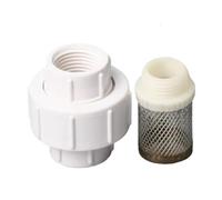 1/2" 3/4" 1" Double Female Thread PVC Union Connectors Aquarium Fish Tank Accessories Garden Watering Irrigation Fittings(Green,5 Pieces)