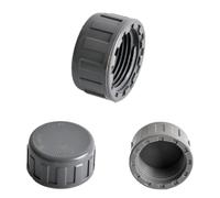 1/2" 3/4" 1" Female Thread Male Thread End Cap PPR PVC Pipe Plug for Garden Irrigation Aquarium Plastic Cap Nut 1Pc(Gray 3/4")