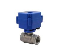 1/2 3/4 1 Inch 2-Way Motorized Ball Valve 220V AC/DC 9-24V Stainless Steel Electric 2-Wire Actuator 1Pcs(3/4",ADC9-24V_CR02)