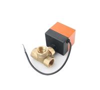 1/2 3/4 1 Inch 3 Way Motorized Ball Valve T Type Electric Ball Valve Brass Ball Valve Three Line Two Way Control 1Pcs(3/4",220VAC)