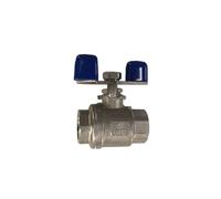 1/2 3/4 1 Inch Handle Ball Valve Two-piece 304 Stainless Steel DN15 DN20 DN25 Female Thread Manual 1Pcs(3/4")