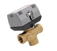 1/2 3/4 1 Inch Three-Way Brass Motorized Valve AC220V with VC6013 1Pcs(3/4")