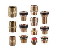 1/2" 3/4" 1" Male and Female Thread Copper Connector Garden Hose Connection Accessories Water Pipe Repair Stop Joint (0682) Brass Hose