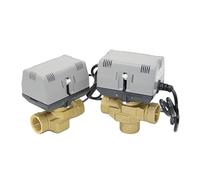 1/2" 3/4" 1" Motorized Two Way Three Way Valve Brass VC6013/4013 DN15 DN20 DN25 Fan Coil HVAC Valve AC220V(1",VC4013_AC220V_Three Way)