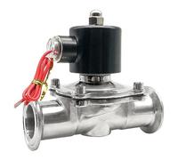 1/2" 3/4" 1" Stainless Steel Nomally Closed Clamp Type Sanitary Solenoid Valve AC220V DC24V Solenoid Valve(24vdc,0.5 Inch)