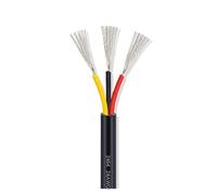 1/2/3/4/5/10/20/30/40m 2/3/4/5C Copper jacket Cable Power supply plug charger wire Speaker audio signal wiring 24 22 AWG(3Cores,4m22 AWG)