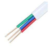 1/2/3/4/5/10/20mCopper Wire Solid Hard PVC Flat Sheath Cable For Electrical Appliance Switch Power Start 16 14 AWG(3C-BVVB,4m16AWG)