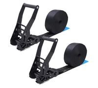1 2 3 4 5 6 Pcs Black Endless Ratchet Strap, Easy Grip Tie Down Strap 1,1023 lb Break Strength, for Motorcycle ATV Bike Coolers Equipment Securing Wedding Stages(2sets,7m/23.0ft)
