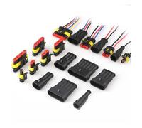 1/2/3/4/5/6 Way PBT Flame Retardant Material AMP Seal Waterproof Electrical Wire Connector Plug for Car Waterproof Connector IDGTTLDF(6 Hole Whit Wire)