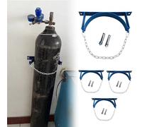 1 2 3 4 5 Piece Wall Mounted Oxygen Tank Holder, Gas Cylinder Bracket with Screws for 9-4/5" Diameter Nitrogen Hydrogen Propane Bottles, for End-of-Life Care Centers Wards(4 Pack
