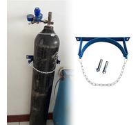 1 2 3 4 5 Piece Wall Mounted Oxygen Tank Holder, Gas Cylinder Bracket with Screws for 9-4/5" Diameter Nitrogen Hydrogen Propane Bottles, for End-of-Life Care Centers Wards(1 Pack