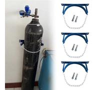 1 2 3 4 5 Piece Wall Mounted Oxygen Tank Holder, Gas Cylinder Bracket with Screws for 9-4/5" Diameter Nitrogen Hydrogen Propane Bottles, for End-of-Life Care Centers Wards(3 Pack