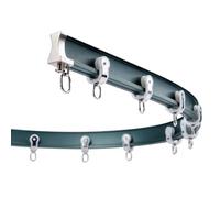 1/2/3/4/5m Flexible Aluminum Curtain Tracks, Flexible Aluminum Ceiling Curtain Track, Curtain Single Tracks Luxurious Heavy Conjoined Curtain Rails Silence Track for Office Home (Top Installation) (C