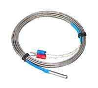 1/2 / 3/4 / 5m K-Type Thermocouple 0-400℃ Measurement Ranges Stainless Temperature Sensors Thermocouple Braided Cable Professional Temperature