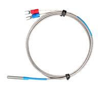 1/2 / 3/4 / 5m K-Type Thermocouple 0-400℃ Measurement Ranges Stainless Temperature Sensors Thermocouple Braided Cable Professional Temperature