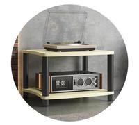 1/2/3/4-Layer HIFI Audio Cabinet AV Media Stand Floor-Standing Hi-Fi Rack Height Wooden Shelf Stereo Component Cabine(Wooden-B,60 * 48 * 43cm(2Tier))
