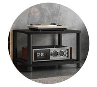1/2/3/4-Layer HIFI Audio Cabinet AV Media Stand Floor-Standing Hi-Fi Rack Height Wooden Shelf Stereo Component Cabine(Black,60 * 48 * 43cm(2Tier))