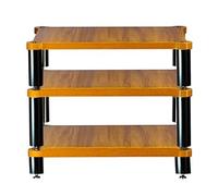 1/2/3/4-Layer HIFI Audio Cabinet HIFI Stand Record Player Stand Record Player Stand Devices Cabinet Audio Rack With Shock-absorbing Feet(Wood color,60 * 50.5 * 48cm)