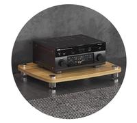 1/2/3/4-Layer HIFI Audio Cabinet Streaming Devices Cabinet Audio Rack With Shock-absorbing Feet- Audio Video Components (Color : Wood color, Size : 60 * 48 * 10cm(1Tier))