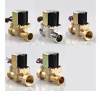 1/2'' 3/4"" Normally Closed Brass Electric Solenoid Valve 12v 24v 220v Water Inlet Flow Switch for Solar Water Heater Valve(220vac-male and Male,0.75 Inch)
