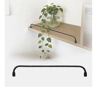 1 2 3 4 Pack Metal Shelf Guard Rail Decorative 16 20 24 28 32 36 40 Inch, Gallery Shelf Rails for Shelves, Anti-Fall Tipping Rail Set Black Railing for Wood Shelves/Kitchen Cabinet(1 Pack,28in/71cm)