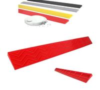 1" 2" 3" 4" Threshold Ramp, Portable Curb Ramp, Plastic Step Pad For Sweeping Robot, Wheelchair Ramp For Doorway, Kerb Ramp For Garage Bathroom Entry(Red,39.37x2.75x0.59in)
