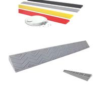 1" 2" 3" 4" Threshold Ramp, Portable Curb Ramp, Plastic Step Pad For Sweeping Robot, Wheelchair Ramp For Doorway, Kerb Ramp For Garage Bathroom Entry(Gray,39.37x7.87x3.74in)