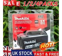 1/2/3/4Packs Battery For Makita 18V 6.0Ah Li-Ion LXT Battery BL1860 6AH New