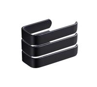 1/2/3/4pcs Bathroom Towel Holder White Without Drilling Self-Adhesive Rack Hanging Toilet Paper(Black 3pcs)