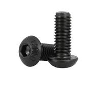 1/2/3/5pcs 1/8 5/32 3/16 1/4 5/16 3/8 Grade 10.9 Black Hexagon Socket Button Head Screw Mushroom Hex Bolt(5 8,3 16-24(5pcs))