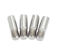 1/2/3/5pcs M5 M6 M8 M10 304 Stainless Steel External Screw Thread Cylindrical Fix Position Shaft Roll Dowel Pin(M6-3pcs,25mm)