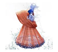 1.2-3.6 M Radius Beginners Hand Throw Cast Nets with Disc, Tire Line Spin Network Bait Fish Net for Lakes Rivers Shoal(Radius 2.7m/8.9ft)