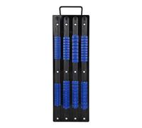 1/2 3/8 1/4 Inch Socket Holder Tray, Multifunction Socket Rack with 80 Clips, Chrome Vanadium Steel Storage Rail for Sockets Organization, Spring Loaded Ball Design to Prevent Sock
