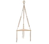 1 / 2 / 3 Layer Retro Rope Wood Hanging Rack Corner Wall Shelf House Storage Organizer Ladder Floating Shelves for Bedroom Brackets Mounted Corner Organizer for Bedroom Mount Hanging Rack for with