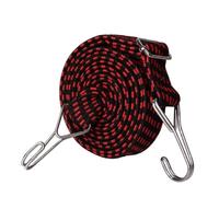 1/2/3 Pack Adjustable Bungee Cord，0.5/1/2/3/4/5 M Long Flat Elastic Band Straps Rope with Hooks for Luggage Roof Racks Tarpaulin Moving Cargo Camps Tarps(1pc Red,0.5m)
