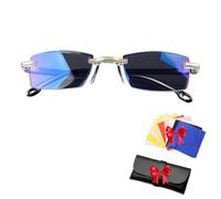 1/2/3 pcs Auto Focus Glasses Self Adjusting, Multi-Focus Reading Glasses For Men & Women, Effortless Near-To-Far Vision,Blue Light Filter For Daily Use (1pc,2.5X)