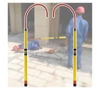 1 2 3 Pcs Electric Safety Rescue Hook with Extendable Pole, Heavy Duty Insulated Fiberglass Rod for Construction Sites/Substations, High Voltage Life Hook(2 pcs,3.3-6.6 ft/1-2 m)