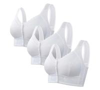 1/2/3 PCS Front Fastening Bras for Women Uk Plus Size Non Wired Front Fastening Bras Breathable Full Coverage Womens Bras Comfortable Soft Lace Ladies Bras Gifts for Women Today's Deals 2024 New