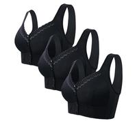 1/2/3 PCS Front Fastening Bras for Women Uk Plus Size Non Wired Front Fastening Bras Breathable Full Coverage Womens Bras Comfortable Soft Lace Ladies Bras Gifts for Women Today's Deals 2024 New