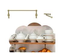 1/2/3 Pcs Pantry Shelf Brass Guard Rail, Kitchen Storage Cabinet Guardrail Bar, Anti-Fall Fence Set Enclosure Shoe Rack/Bookcase/Closet(1pc,30in/76cm)