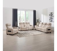 (1+2+3 Seater, Beige) Capri Electric Recliner 1+2+3 Seater Sofa Set